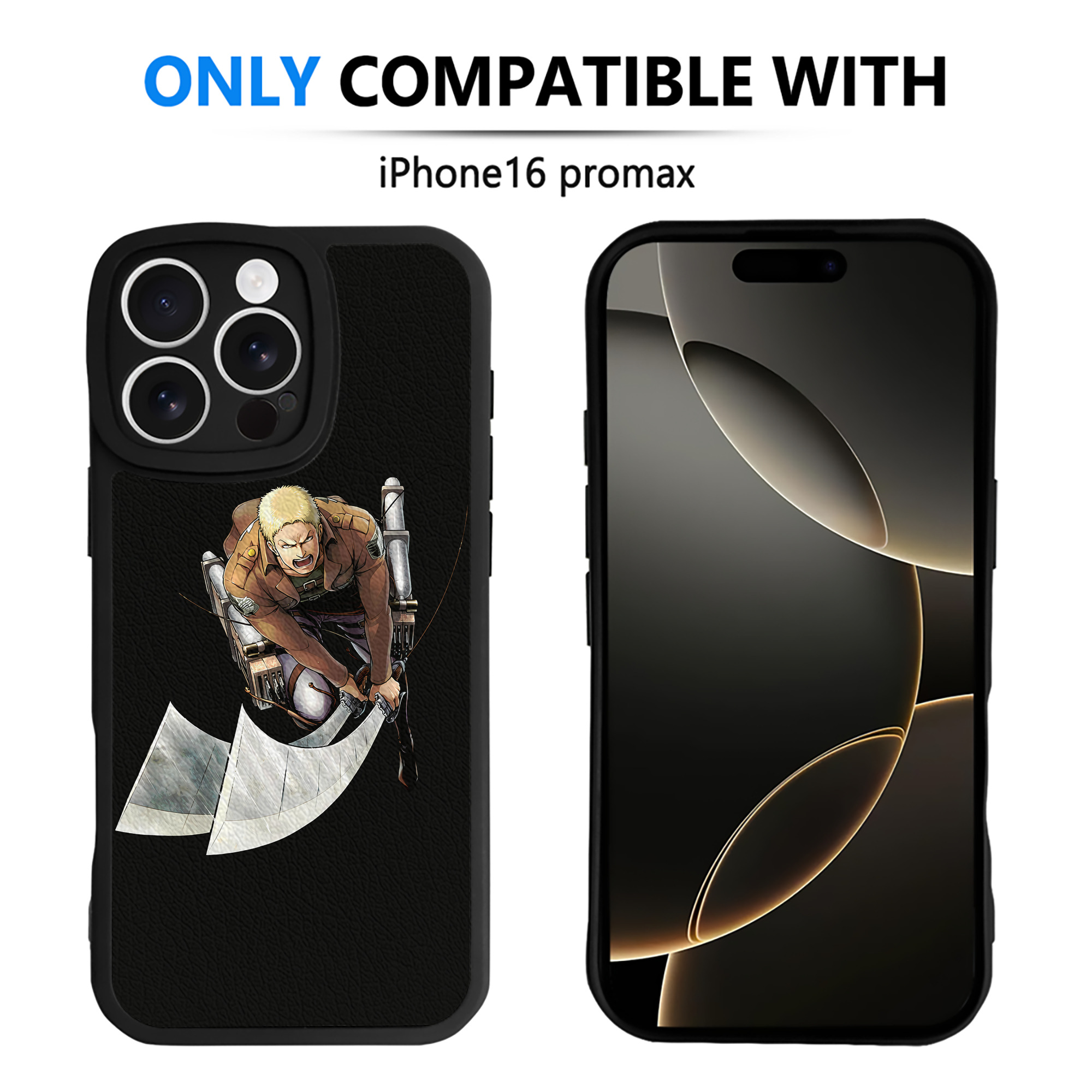 （画像用） 進撃の巨人 ライナー・ブラウン Attack on Titan Reiner Braun 【iPhone 16シリーズ対応】シリコンスマホケース（レザー調） 材質：シリコン